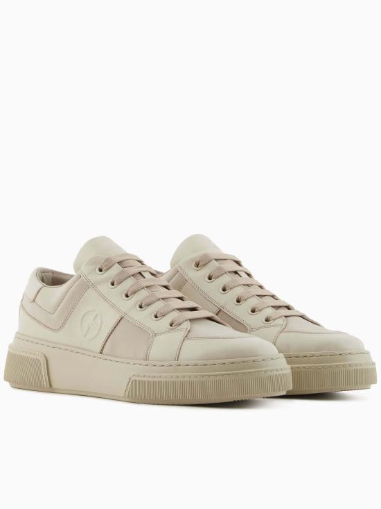 조르지오 아르마니 스니커즈 X2X172XN152A645 Beige - GIORGIO ARMANI