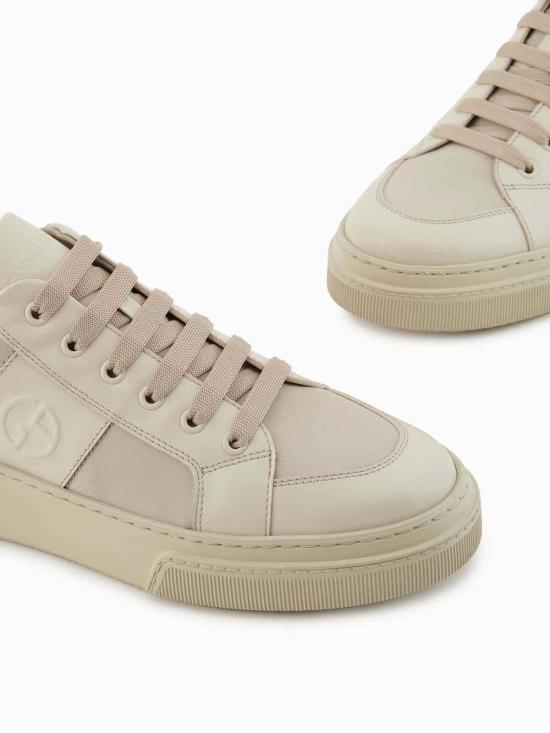  조르지오 아르마니 스니커즈 X2X172XN152A645 Beige - GIORGIO ARMANI