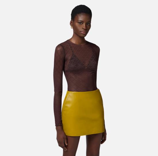 25SS 엘리자베타프랜치 바디수트 티셔츠 BO02151E2 644 CACAO - ELISABETTA FRANCHI