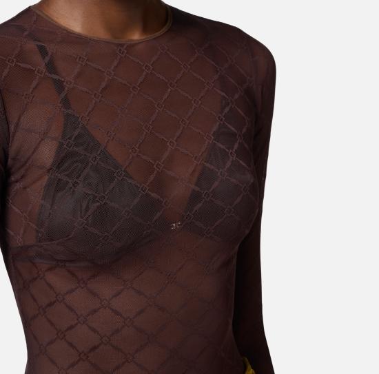 25SS 엘리자베타프랜치 바디수트 티셔츠 BO02151E2 644 CACAO - ELISABETTA FRANCHI