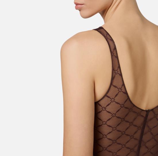 25SS 엘리자베타프랜치 바디수트 티셔츠 BO02051E2 644 CACAO - ELISABETTA FRANCHI