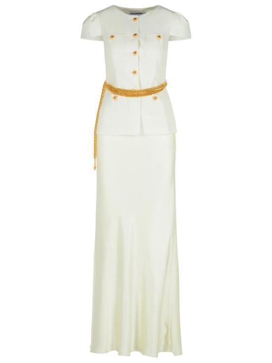 25FW 셀프 포트레이트 롱 원피스 PF25 017XA CCREAM Cream