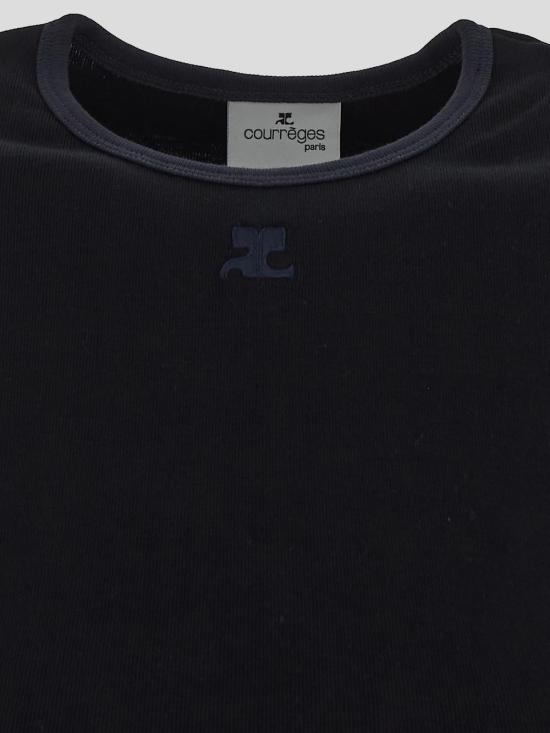 25SS 쿠레쥬 반팔 티셔츠 125JTS017JS0203 B175 BLACK BLUE DOM - COURREGES