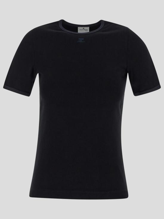 25SS 쿠레쥬 반팔 티셔츠 125JTS017JS0203 B175 BLACK BLUE DOM