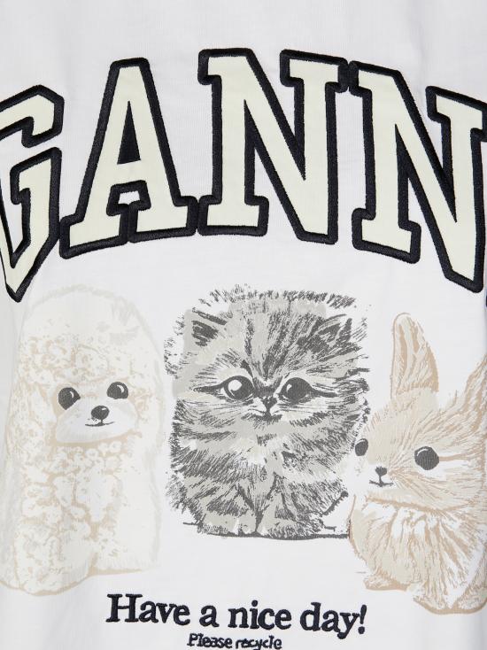 25FW 가니 반팔 티셔츠 T4237 151 BIANCO - GANNI