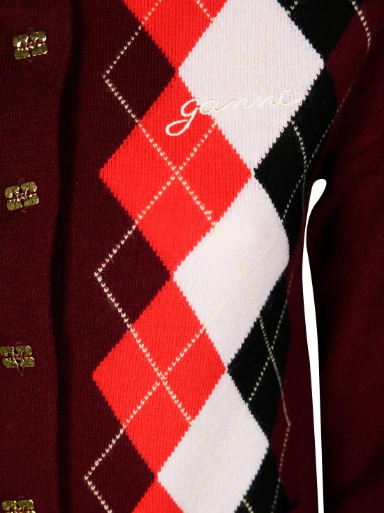 25FW 가니 가디건 K2532 730 BORDEAUX - GANNI