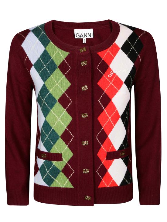 25FW 가니 가디건 K2532 730 BORDEAUX