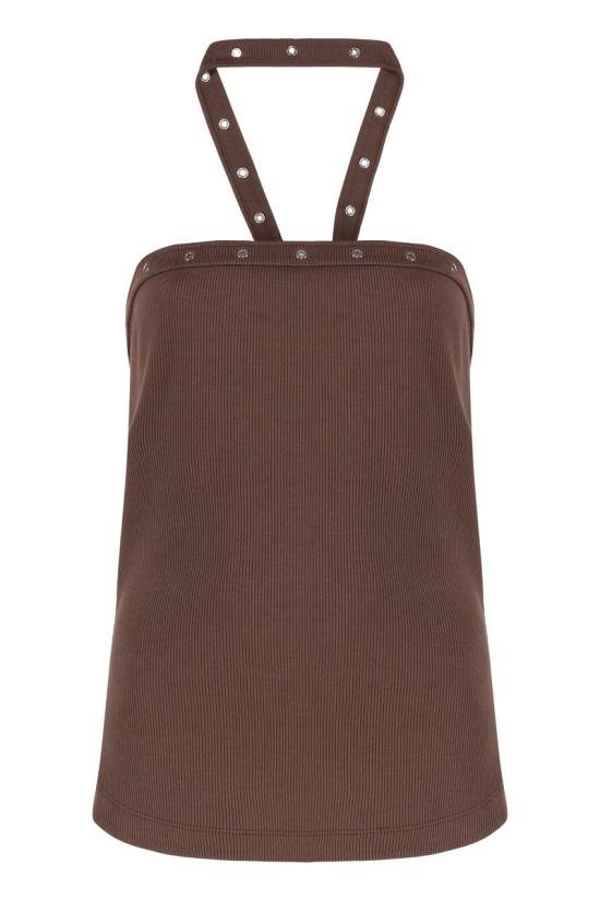  디 아티코 민소매 티셔츠 242WCT238J038 590 BROWN