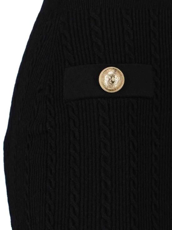 25FW 발망 숏 원피스 FF1R6033KI50EAB Black - BALMAIN