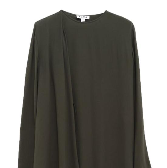 25FW 알라이아 미디 원피스 AA9R2695T666B643 GREEN - ALAIA