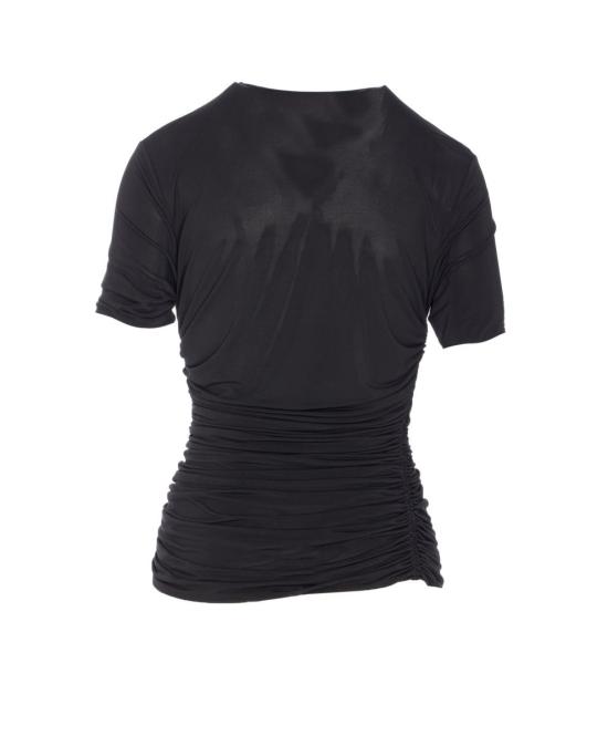 25FW 알라이아 반팔 티셔츠 AA9H1248J050B995 Black - ALAIA