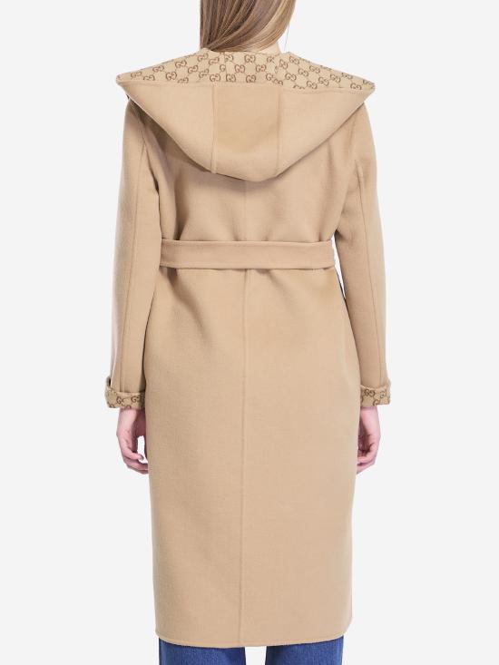 25FW 구찌 리버서블 GG 실크 울 블렌드 코트 793634ZAQW0 2668 Beige - GUCCI