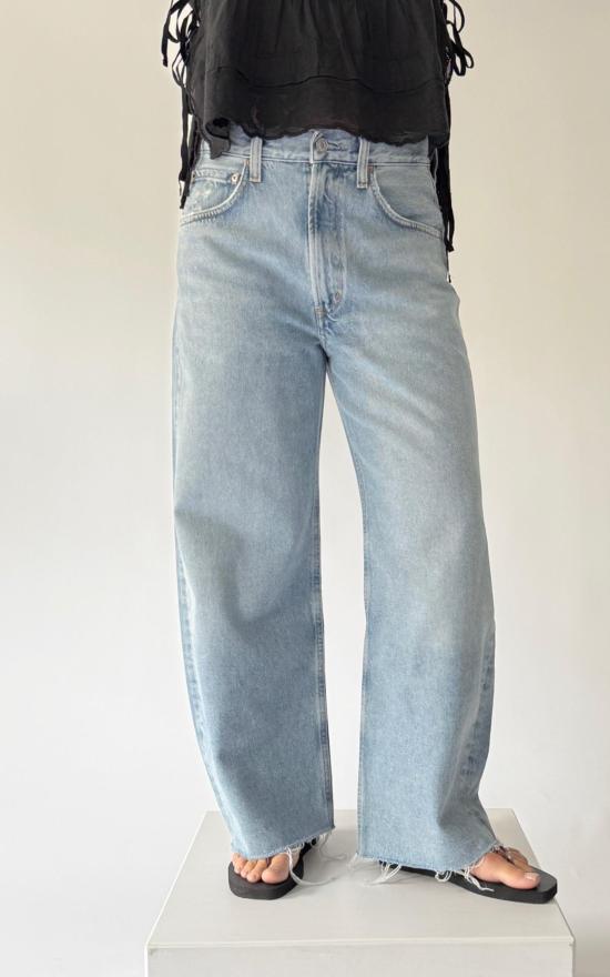  에이골디 데님 팬츠 아골드 로우 커브 프레이 진