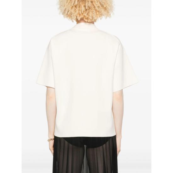 25FW 막스마라 스튜디오 반팔 티셔츠 AMICI 031 001 NEUTRALS - MAX MARA STUDIO