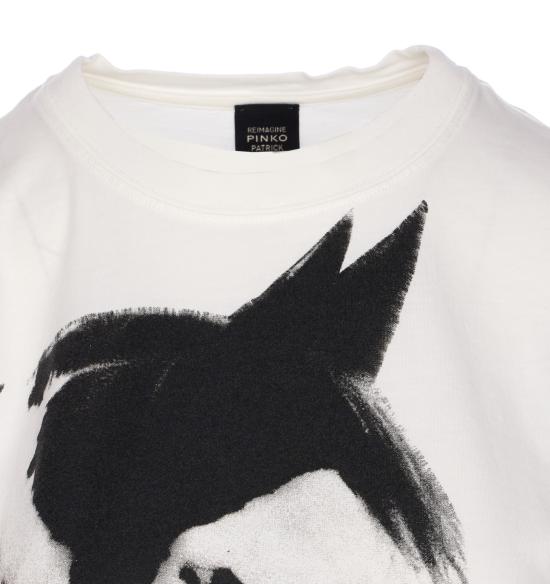 25SS 핑코 반팔 티셔츠 105086 A2K1ZZ1 White - PINKO