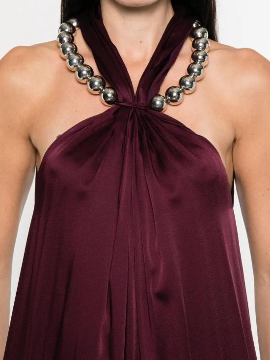 25FW 스텔라 맥카트니 롱 원피스 6100993FU302 6017 BORDEAUX - STELLA MCCARTNEY