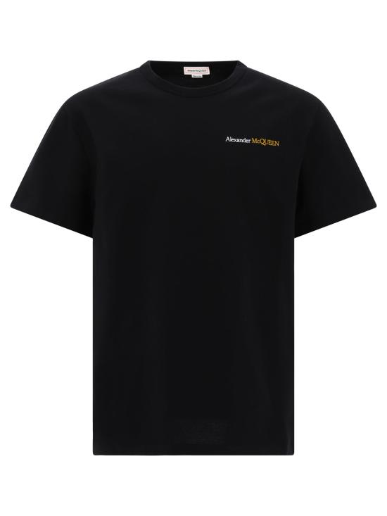  알렉산더 맥퀸 반팔 티셔츠 776281 QXAAB 0552 BLACK DOM