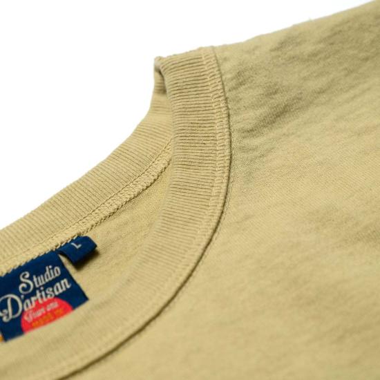  스튜디오 다치산 반팔 티셔츠 스튜디오 다르티산 9913 10.5oz 루프휠 티셔츠 그린 - STUDIO D'ARTISAN