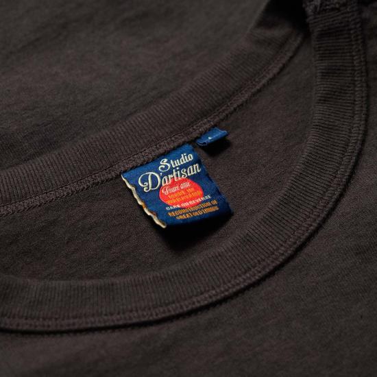  스튜디오 다치산 반팔 티셔츠 스튜디오 다르티산 9913 10.5oz 루프휠 티셔츠 블랙 - STUDIO D'ARTISAN