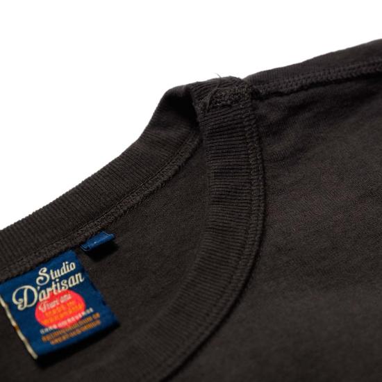  스튜디오 다치산 반팔 티셔츠 스튜디오 다르티산 9913 10.5oz 루프휠 티셔츠 블랙 - STUDIO D'ARTISAN