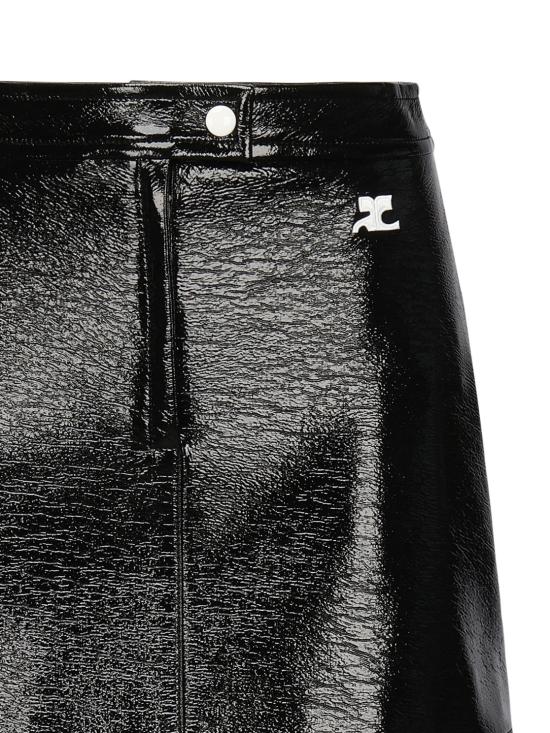 25FW 쿠레쥬 숏 스커트 PERCJU001VY0014 9999 Black - COURREGES