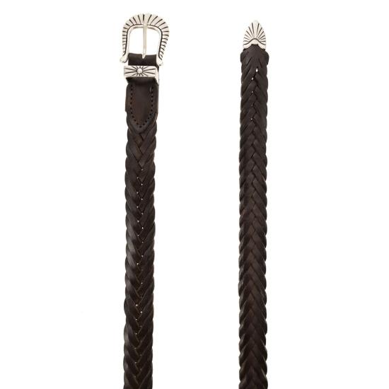  알베르토루티 가죽 벨트 TRECCIA 025 DARK BROWN - ALBERTO LUTI