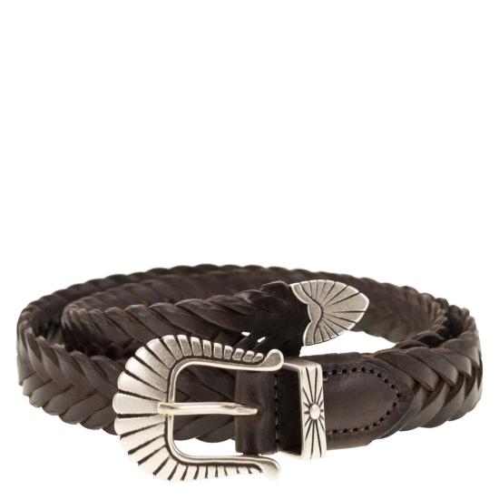  알베르토루티 가죽 벨트 TRECCIA 025 DARK BROWN