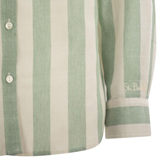 25SS 세인트바쓰 블라우스/셔츠 MDH001 WHITE GREEN - MC2 SAINT BARTH