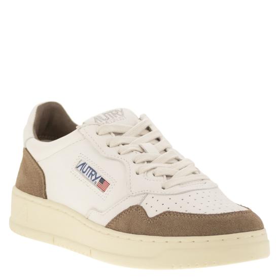 25FW 오트리 메달리스트 로우 스니커즈 AULM WHITE BROWN - AUTRY