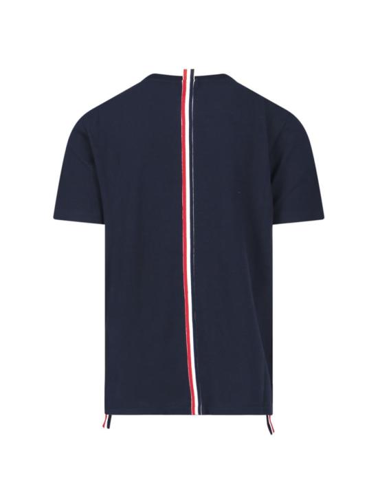 25FW 톰브라운 반팔 티셔츠 MJS056A 00050415 BLUE - THOM BROWNE