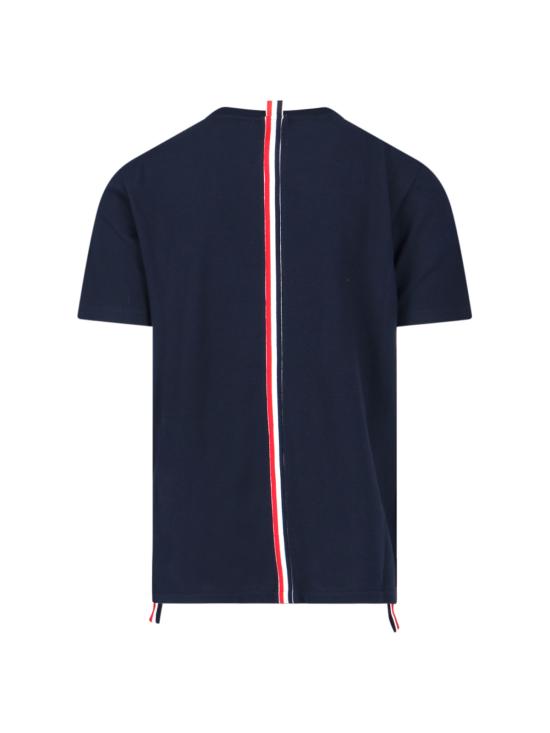 25FW 톰브라운 반팔 티셔츠 MJS056A 00050 415 Blue - THOM BROWNE