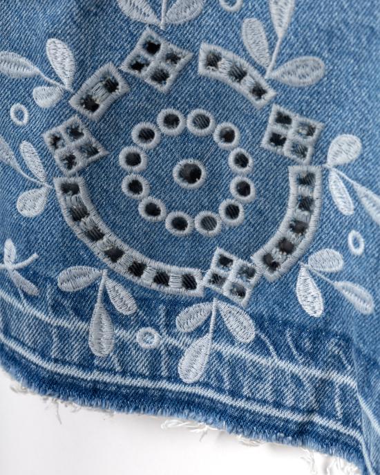 25SS 가니 미디 원피스 J1694 564 LIGHT BLUE STONE Blue - GANNI