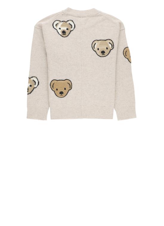 25FW [주니어] 버버리 가디건 8109387 KG5 LESA BEAR CARDIC1540 Beige - BURBERRY