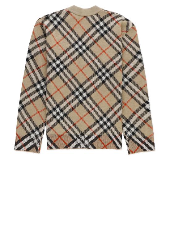 25FW [주니어] 버버리 가디건 8104300 KG5 GRAHAM CHECKB9368 Beige - BURBERRY