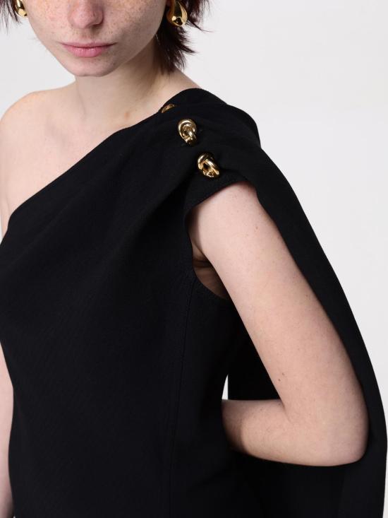 25SS 보테가베네타 롱 원피스 812348V4ZE0 1000 Black - BOTTEGA VENETA