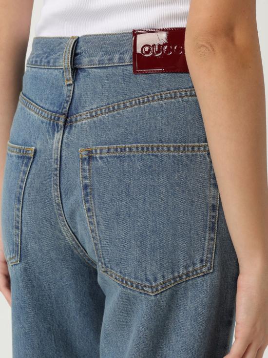 25SS 구찌 코튼 데님 진 828604XDDAS 4011 Blue - GUCCI