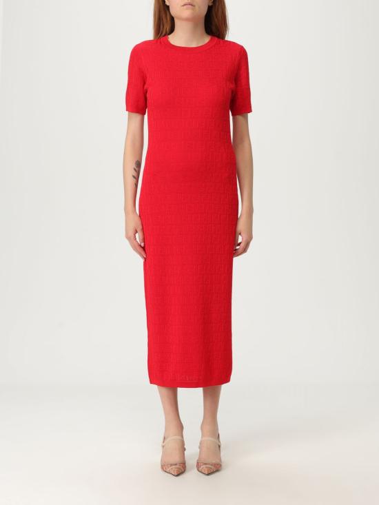 25SS 펜디 롱 원피스 FZDD59 AUZR F1SAX Red