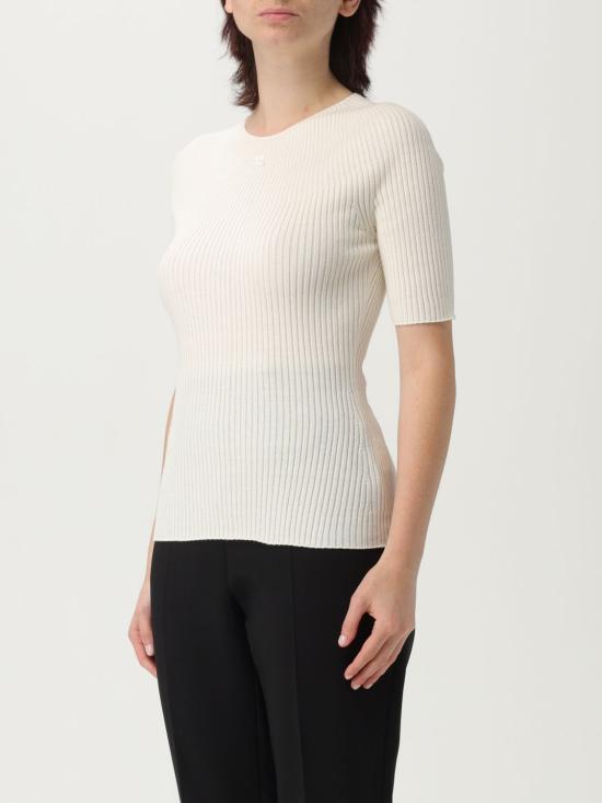 25FW 쿠레쥬 스웨터 125MPU130FI0049 0001 White - COURREGES