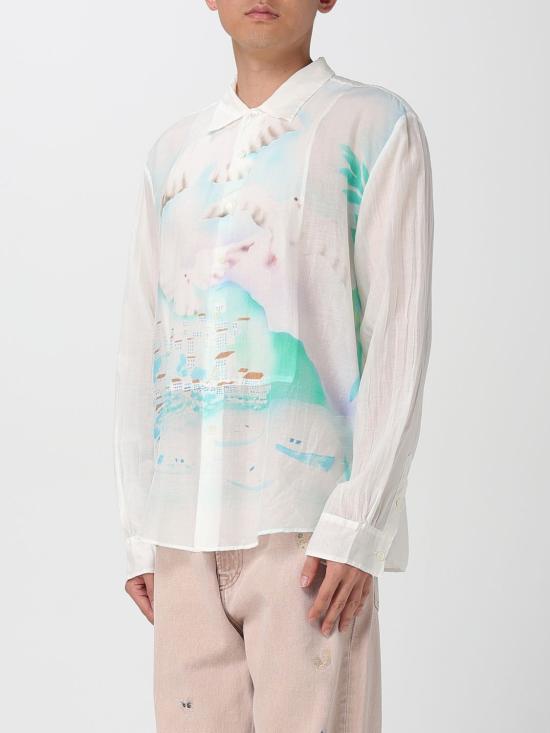 25SS 아워레가시 긴팔 셔츠 M2252AS Sea View Print Cotton Sil Natural - OUR LEGACY