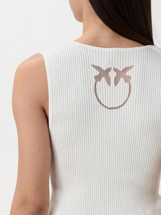 25FW 핑코 민소매 티셔츠 104808A1KW Z05 White - PINKO