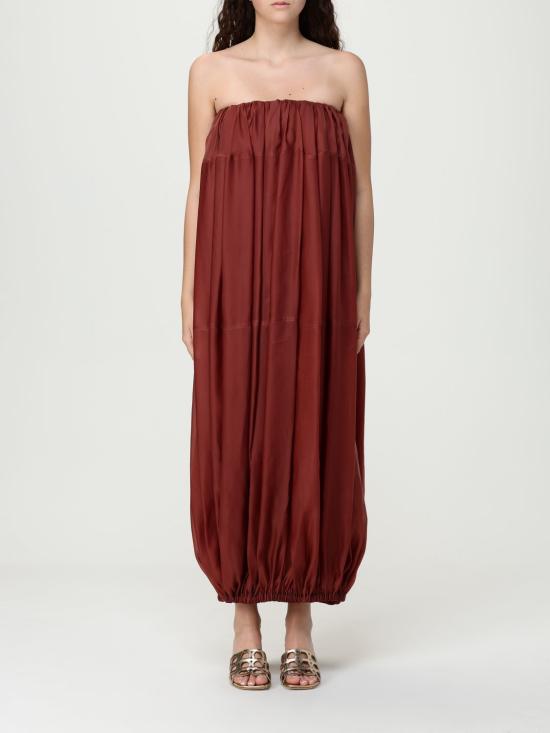 25SS 살바토레 페라가모 롱 원피스 13G952 782875 Brick Red