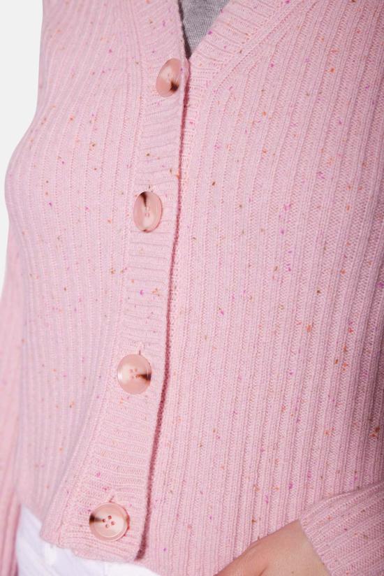  더 타일 클럽 가디건 타일 클럽 베아트리스 리브드 카디건 스페클드 핑크 - THE TILE CLUB