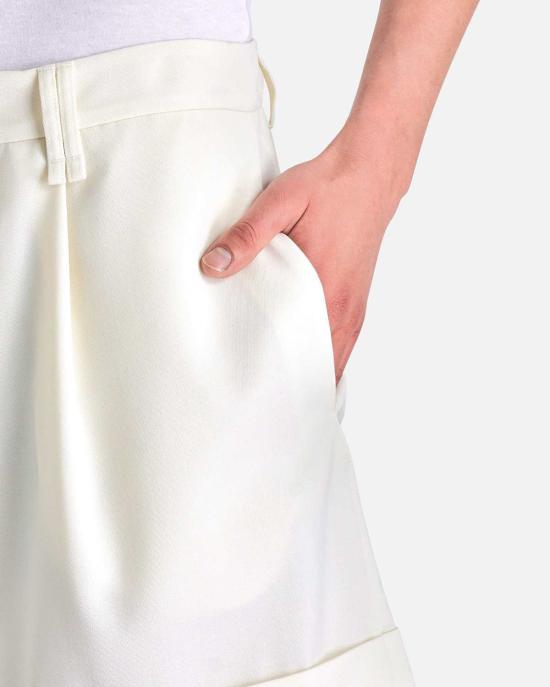  시몬로샤 숏팬츠 시몬 로샤 조각 뉴스보이 반바지 커프 크림 - SIMONE ROCHA