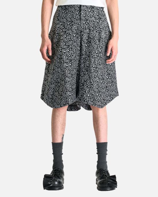  꼼데가르송 숏팬츠 Comme Des Garçons 페이즐리 반바지 블랙