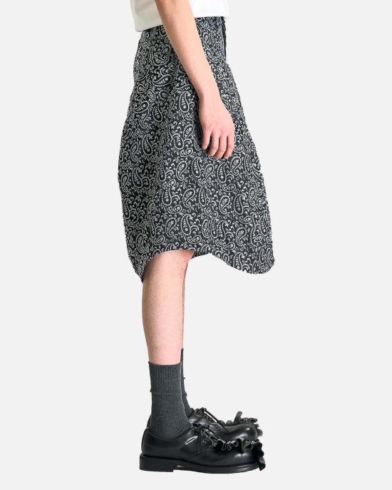  꼼데가르송 숏팬츠 Comme Des Garçons 페이즐리 반바지 블랙 - COMME DES GARCONS