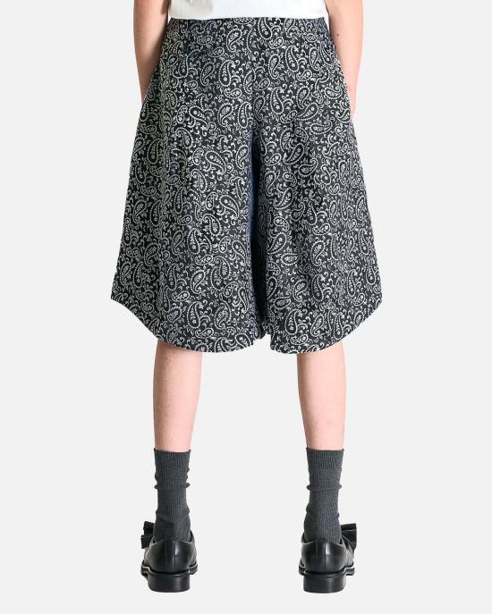  꼼데가르송 숏팬츠 Comme Des Garçons 페이즐리 반바지 블랙 - COMME DES GARCONS