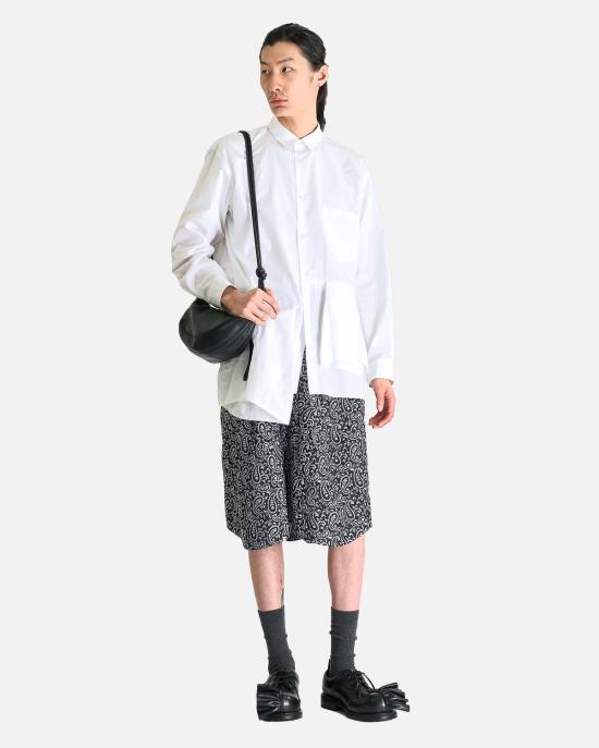  꼼데가르송 숏팬츠 Comme Des Garçons 페이즐리 반바지 블랙 - COMME DES GARCONS