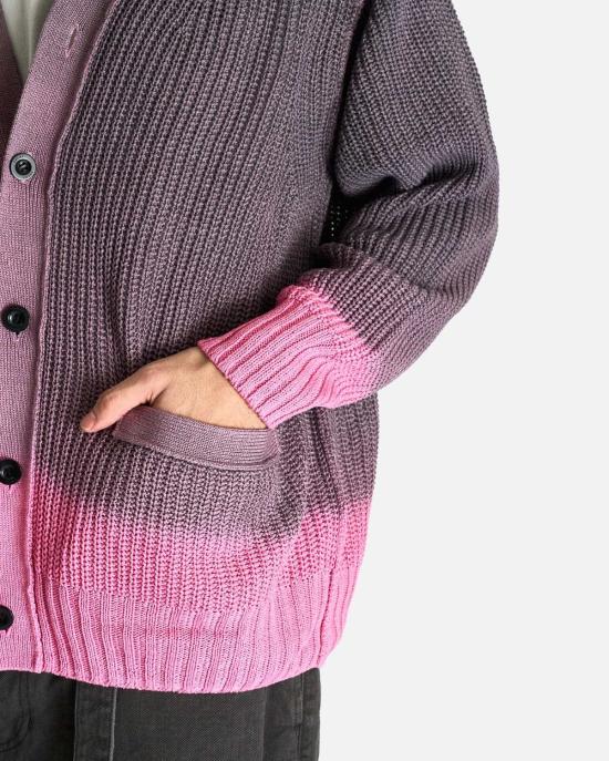  사카이 가디건 Sacai Garment Dye 니트 카디건 핑크 - SACAI