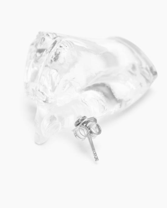  와이프로젝트 이어링 Y/Project 미디 핑거 하트 펜던트  투명 - Y PROJECT