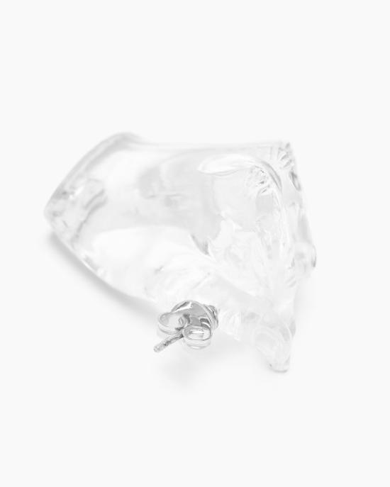  와이프로젝트 이어링 Y/Project 미디 핑거 하트 펜던트  투명 - Y PROJECT